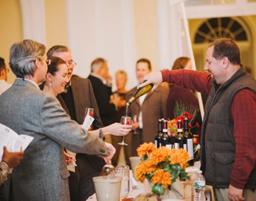 people at a wine tasting