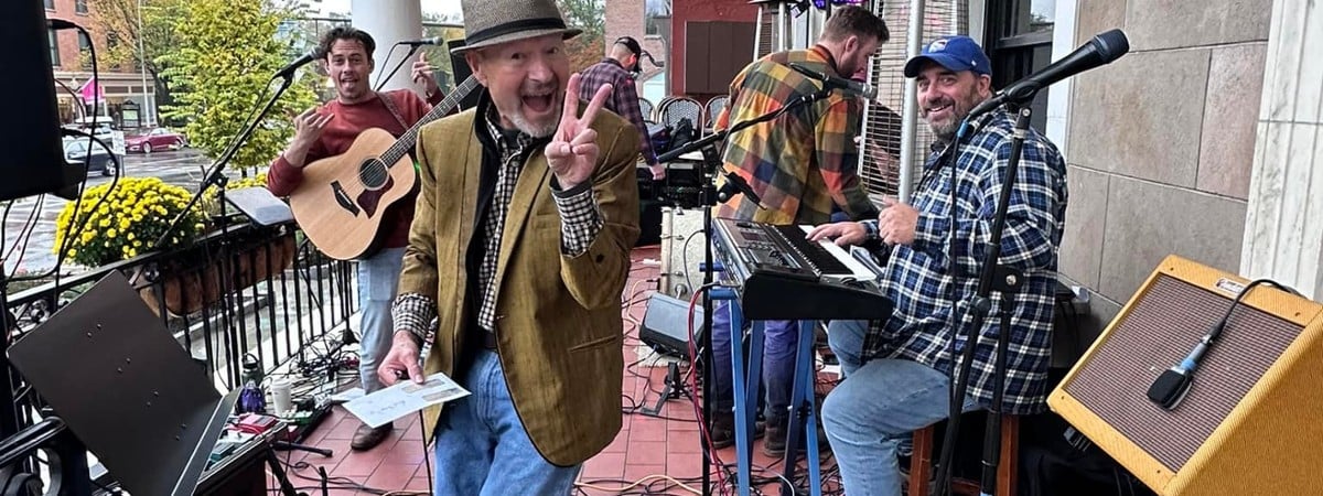 band playing outdoors