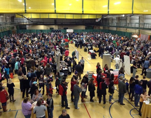 crowd of people at an indoor event