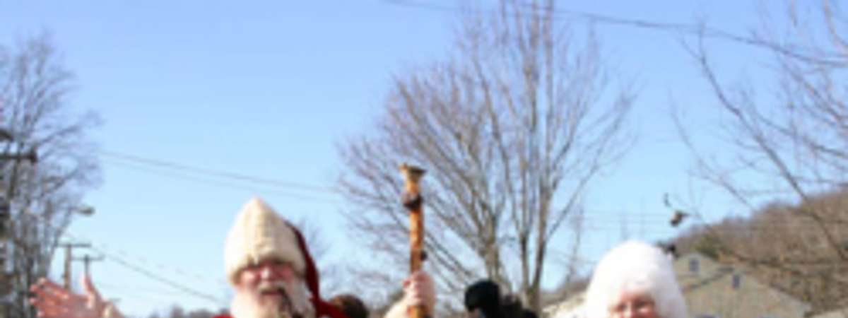 santa in a parade