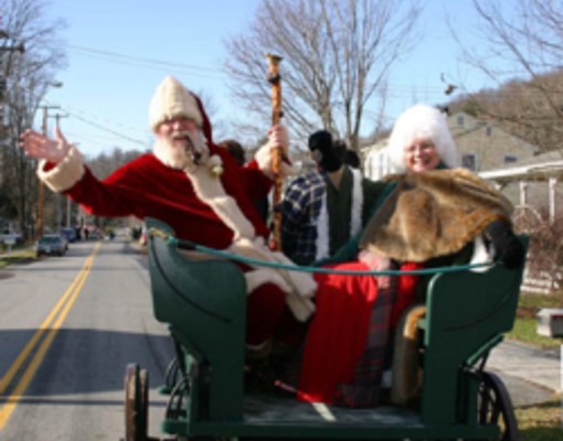 santa in a parade