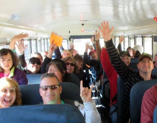 people in a bus