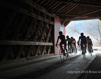 cyclists going through a tunnel
