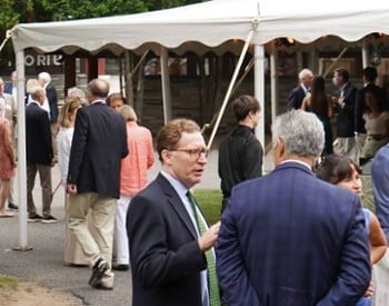 people outdoors at a gala