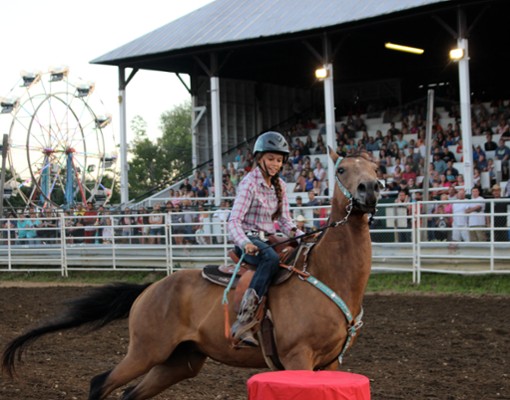 young woman on horse