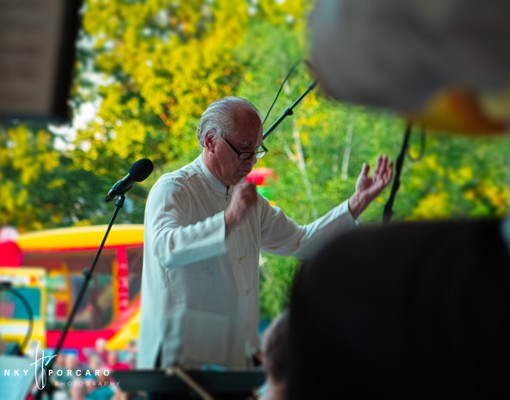 man conducting
