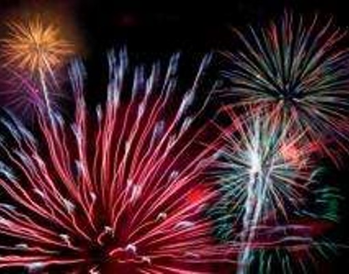 colorful fireworks at night