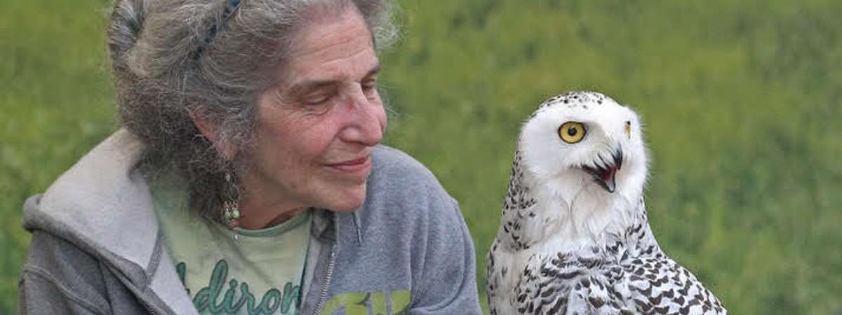 woman with white owl