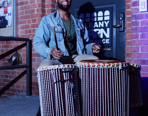 musician playing drums