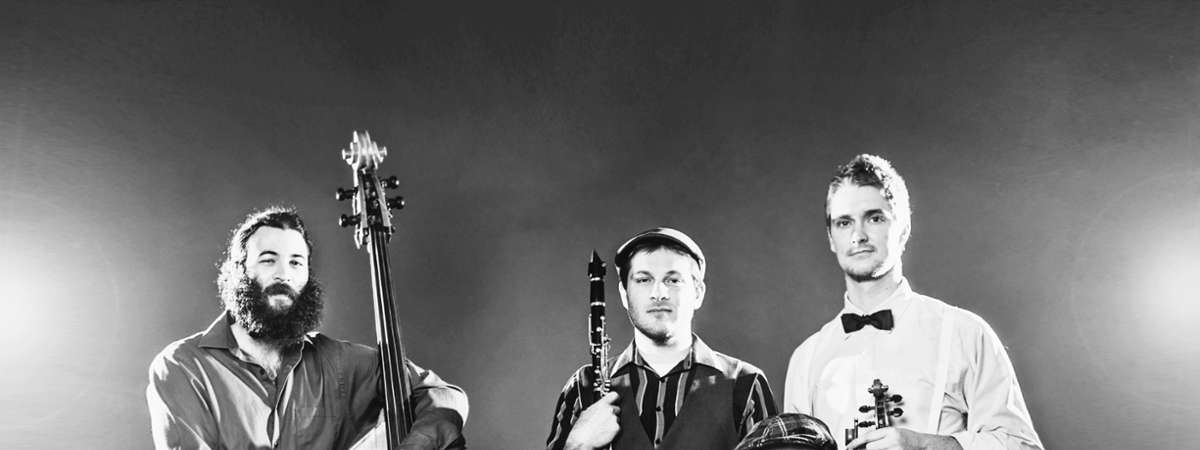 black and white photo of musicians