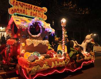 Saratoga County Animal Shelter float in parade