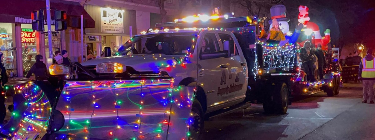 vehicle in holiday parade