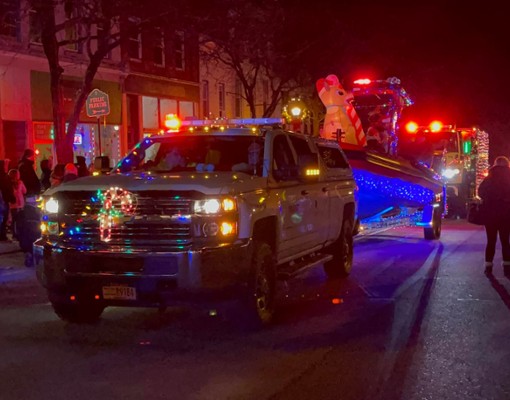 vehicle in holiday parade