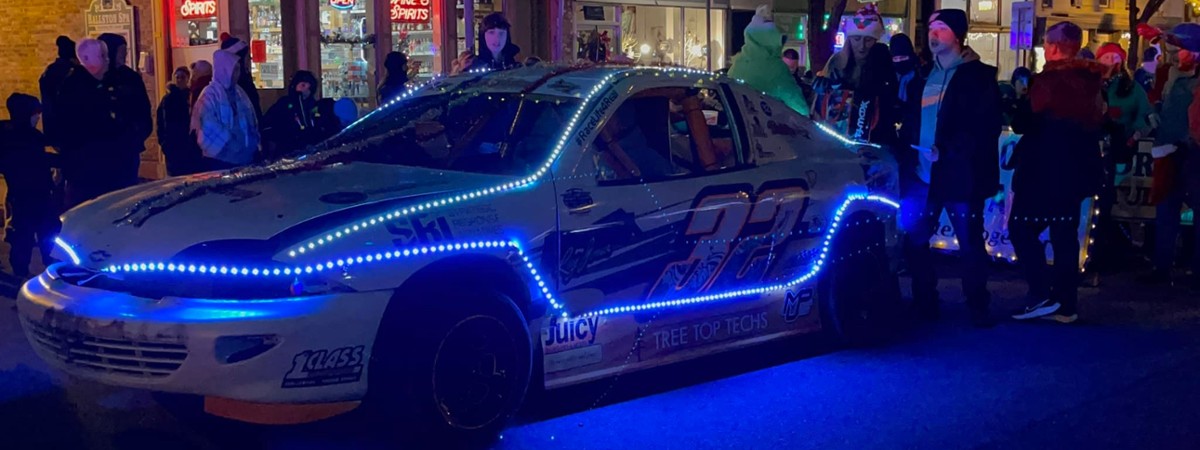 vehicle in holiday parade