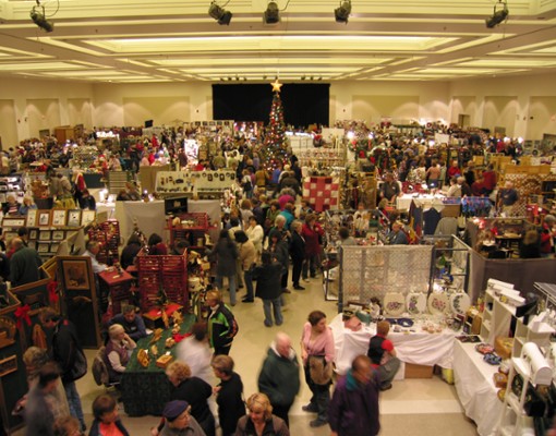 crowds at the craft marketplace