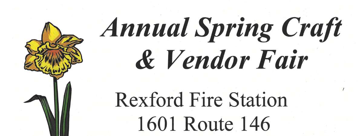 Rexford Auxiliary Spring Craft & Vendor Fair flyer