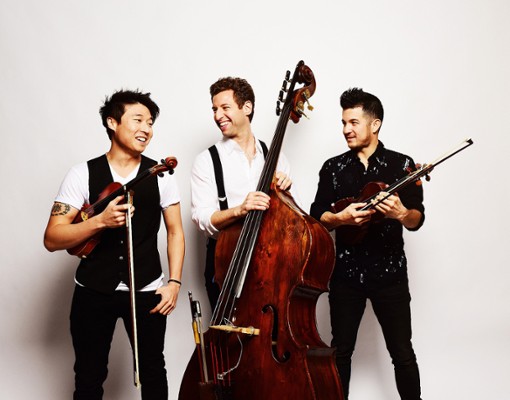 promo photo of trio with instruments