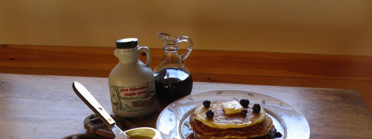 pancakes and maple syrup