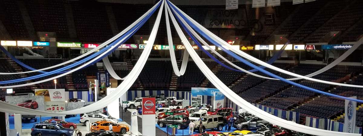 cars at an auto show
