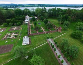 the green garden area at fort ticonderoga