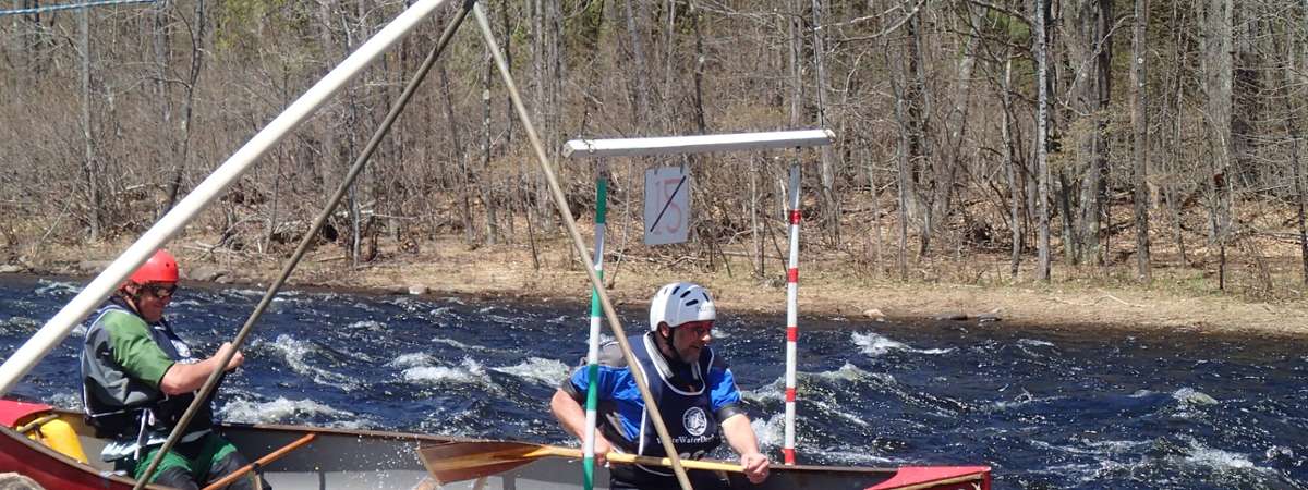 paddlers in the whitewater derby