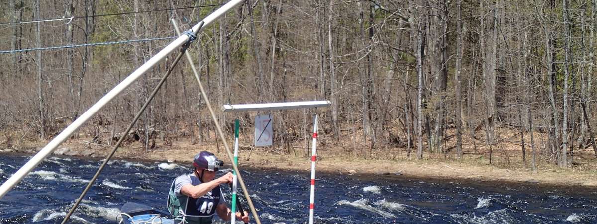 paddler in the whitewater derby