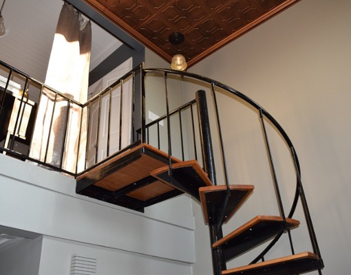 start of a sprial staircase