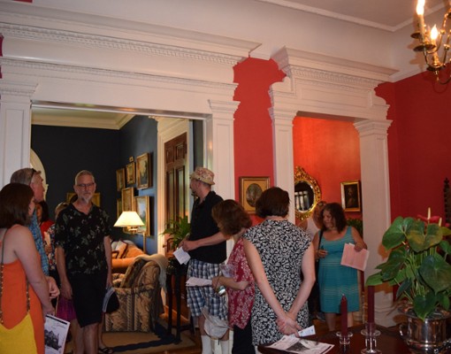 people touring a home