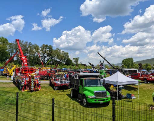 trucks in park