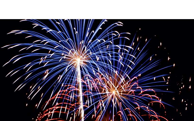 Raquette Lake Fireworks From the Barge on the 4th of July Thursday