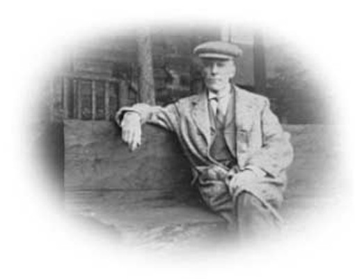 black and white photo of man