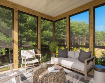 a house screened in porch