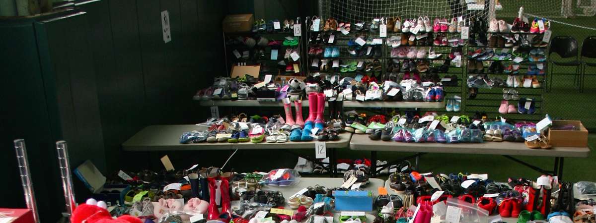 shelves of shoes