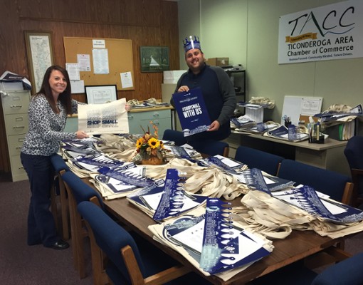 ticonderoga staff preparing for small business saturday