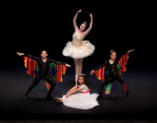 three ballet dancers