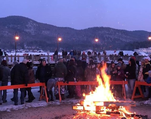 winter carnival bonfire