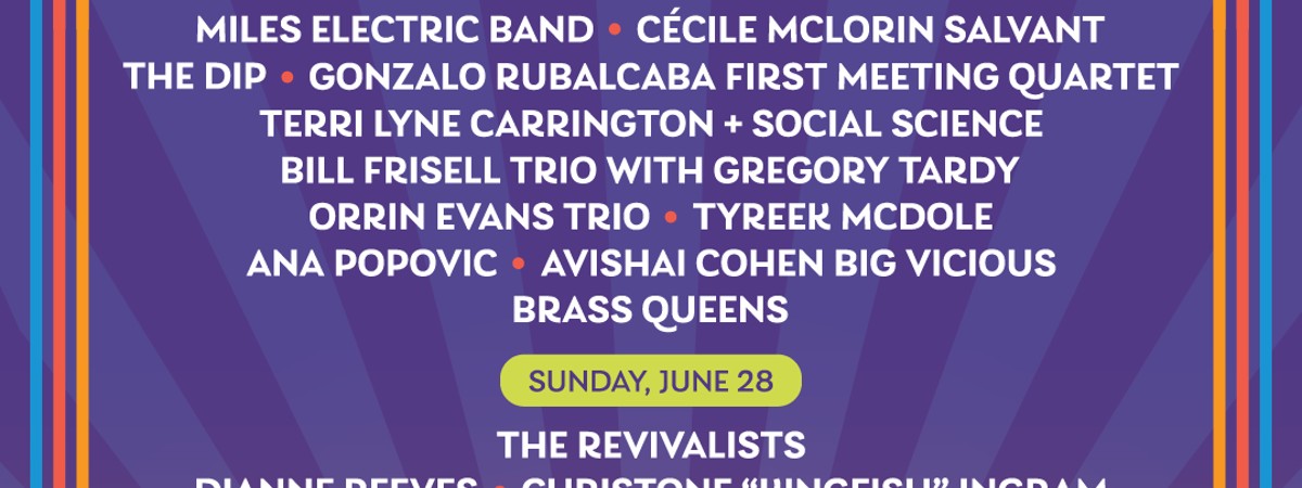 2026 Saratoga Jazz Festival Daily Lineup Graphic
