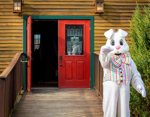 Easter Bunny waving
