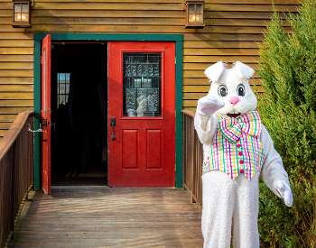 Easter Bunny waving