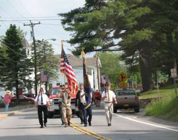 marching in parade