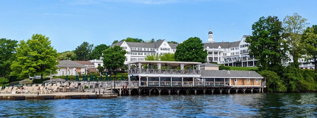 view of sagamore resort from the water