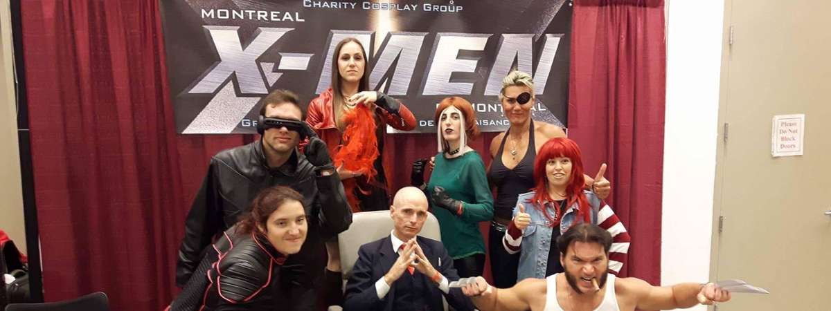 people dressed up as x men characters