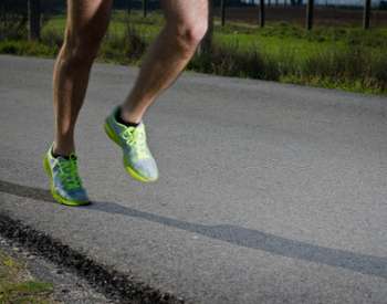 runner on a road