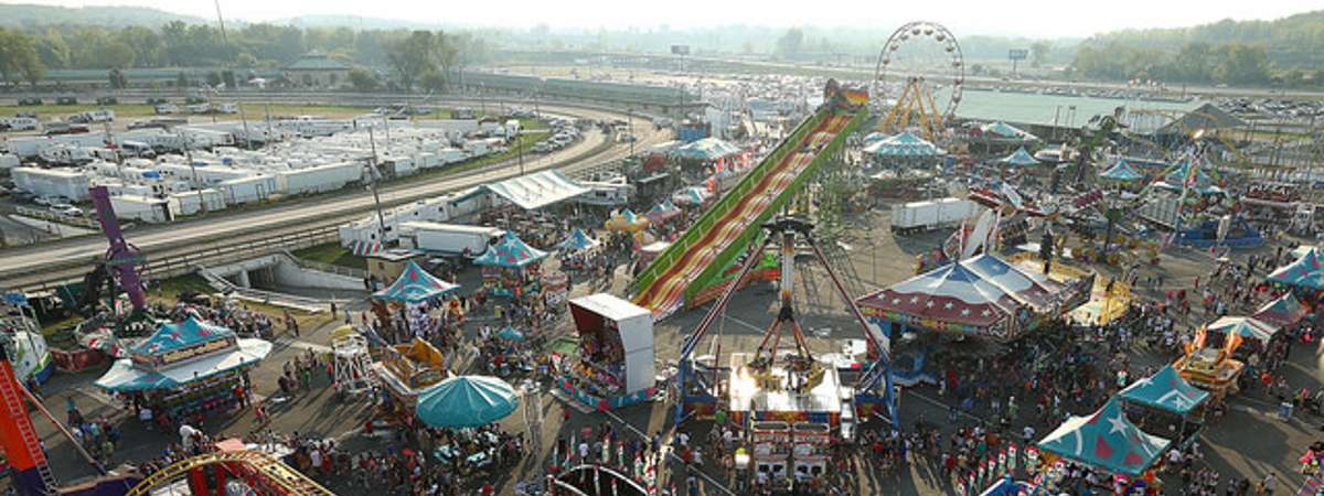 aerial view of the fair