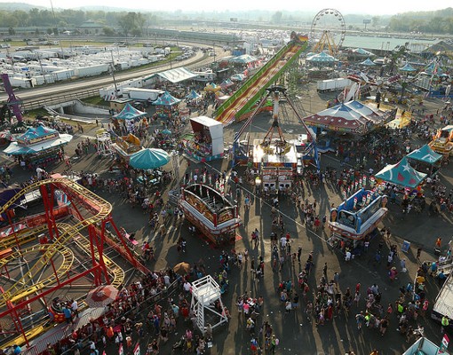 aerial view of the fair