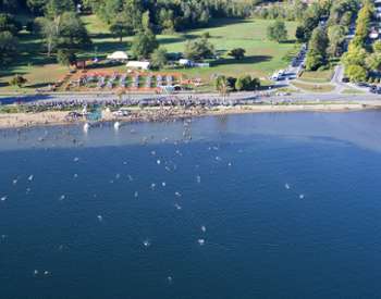 aerial view Lake George