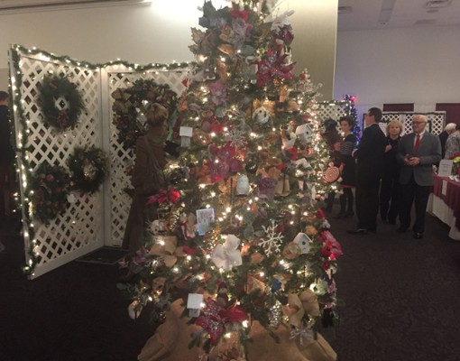 brightly decorated christmas tree