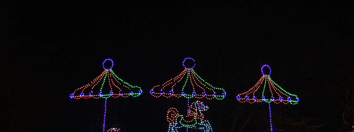 lighted display at capital holiday lights in the park