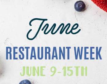 june restaurant week, june 9 to 15th, with images of fruits