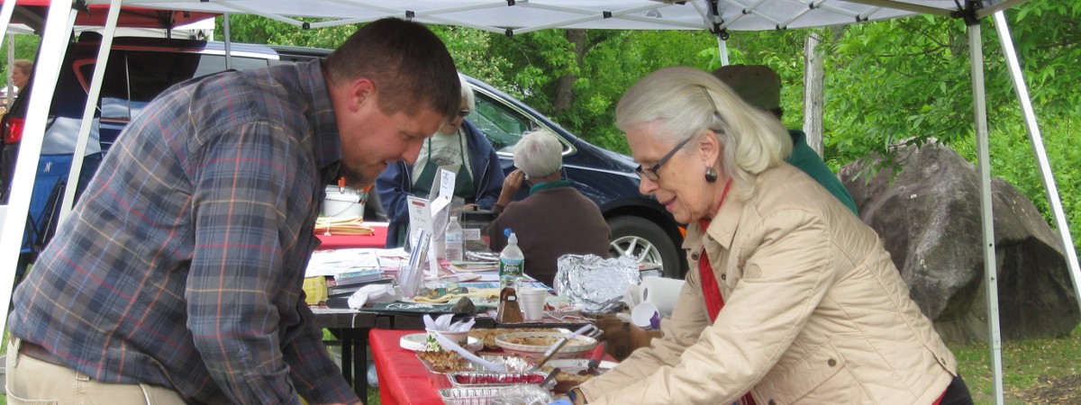 vendor at rhubarb festival